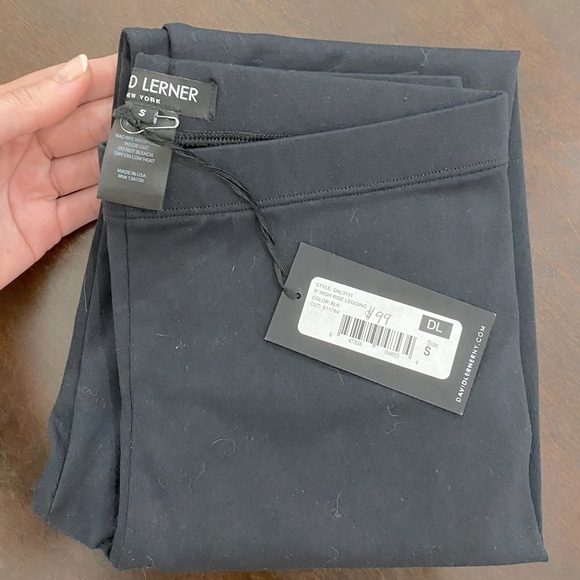 David Lerner black basic leggings - Picture 1 of 3